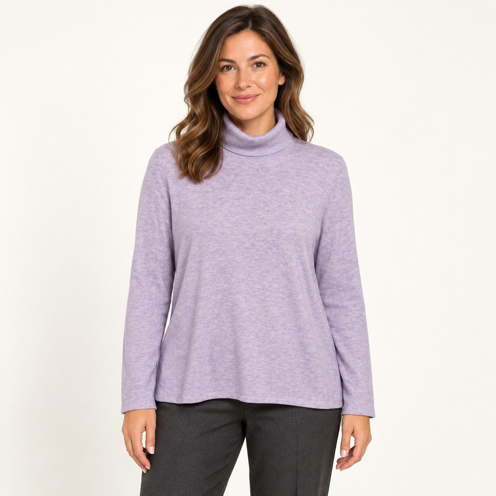 WynneLayers Lavender Heather Turtleneck Long Sleeve Sweater Size M